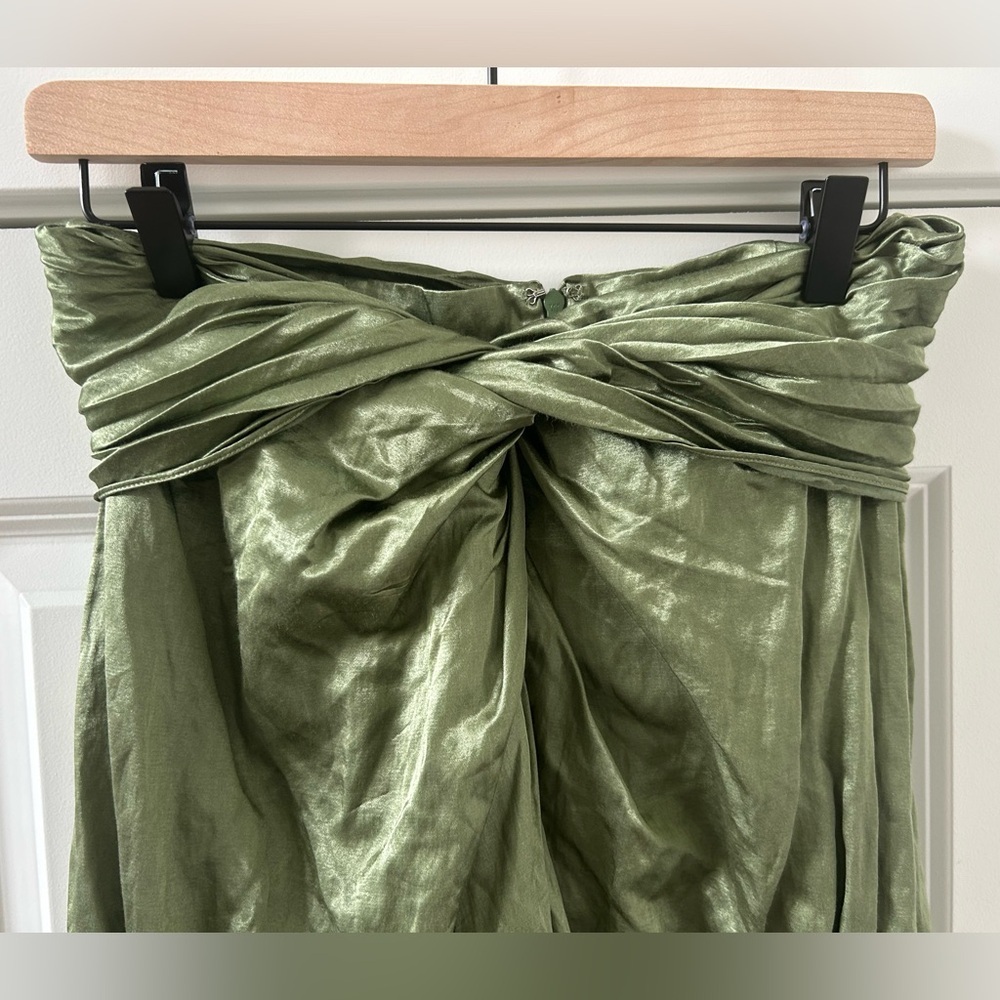 Vince Metallic Twist Front Cotton Blend Skirt Women’s 4 - Picture 4 of 9
